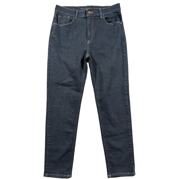 Mott and Bow Mom Grand Jeans Womens Size 31 High Rise Dark Wash Denim Stretch - Picture 2 of 12